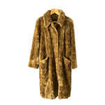 Browns Faux Fur Caramel Long Sleeved Coat UK Size 16 - Ava & Iva