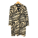 Ter Et Bantine Cream & Black Patterned Long Sleeved Coat UK Size 16 - Ava & Iva