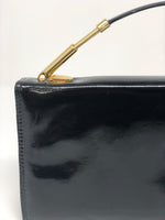 Rowallan Vintage Leather Handbag Black Patent Leather - Ava & Iva