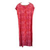 East Est. 100% Silk Sleeveless V-Neck Maxi Tunic Dress Pink Orange Floral Print UK Size 12 - Ava & Iva