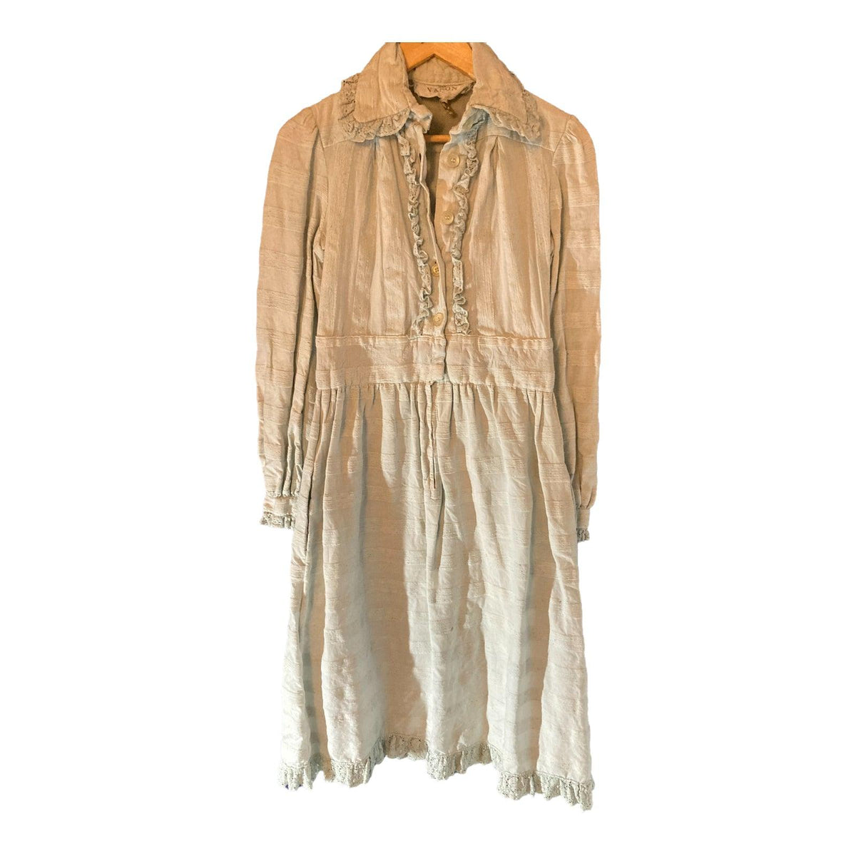 Jean Varon Pale Green Long Sleeved Dress UK Size 10 - Ava & Iva