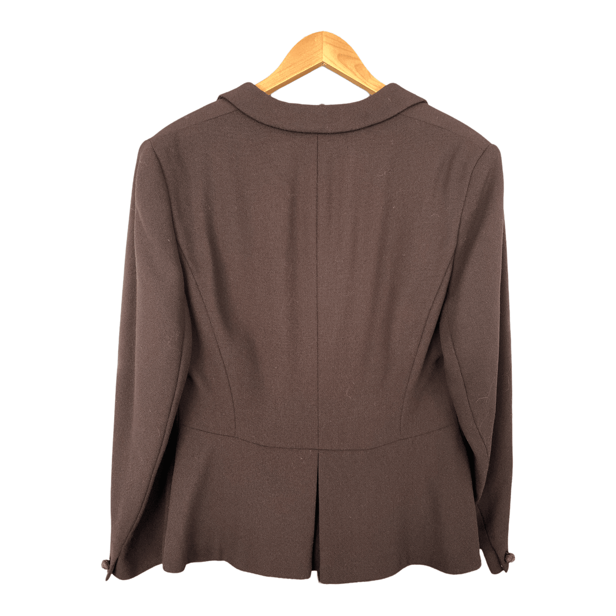 Paddy Campbell Brown Wool Crepe Skirt Suit UK Size 12/14 - Ava & Iva