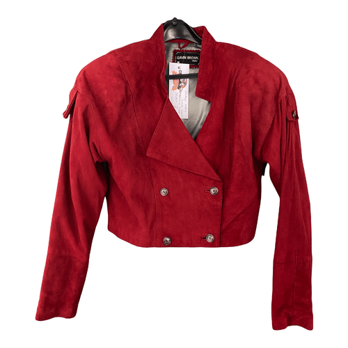 Gavin Brown Vintage Deep Red Suede Bolero Jacket UK Size 12 - Ava & Iva