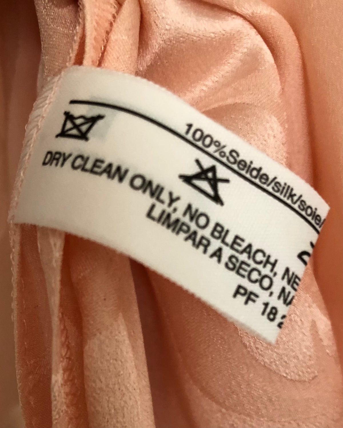 Louis Feraud 100% Silk Long Sleeve Longline Evening Coat Coatigan Jacket Pale Pink Dolphin Print UK Size 16 - Ava & Iva