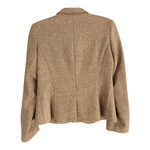 Marie Lund 100% Shetland Wool Herringbone Tweed Jacket Caramel UK Size 12 - Ava & Iva