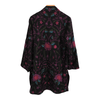East 100% Wool Long Sleeve Open Front Embroidered Jacket Black Multi Size S/M - Ava & Iva