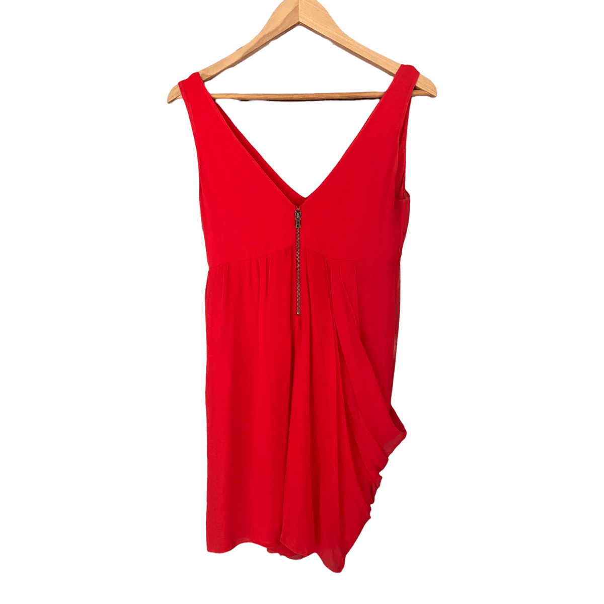 Alice and Olivia 100% Silk Dress Red UK Size 10 - Ava & Iva