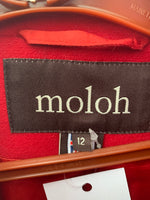 Moloh Military Wool Coat Red UK Size 12 - Ava & Iva