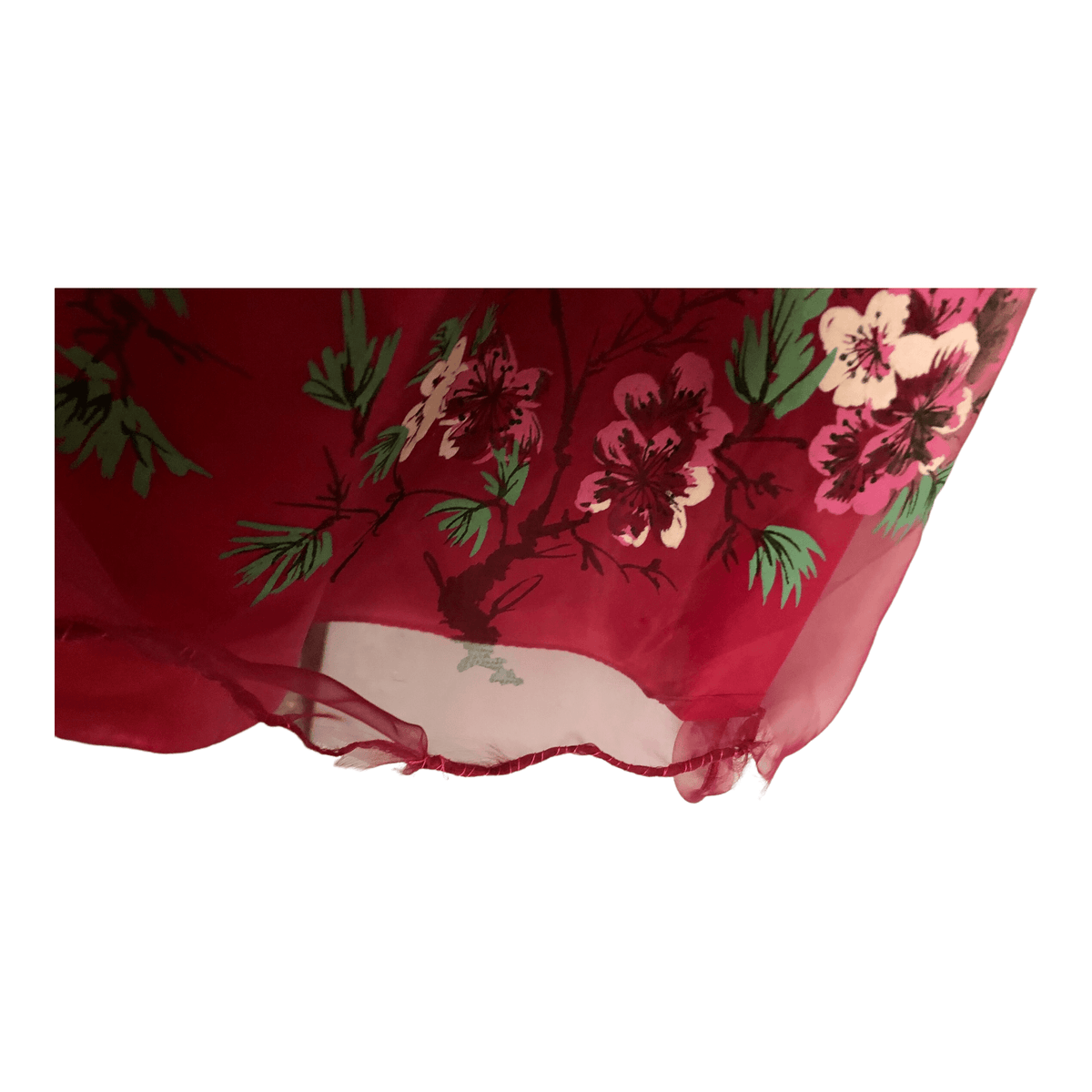 The Linzi Line Vintage Organza Sleeveless Prom Gown Midi Dress Pink Floral Print UK Size 8-10 - Ava & Iva