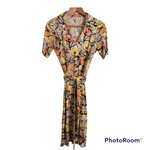 Whistles 100% Silk Short Sleeved Belted Shirt Dress Pale Pink / Multicoloured Geometric Print UK Size 12 - Ava & Iva