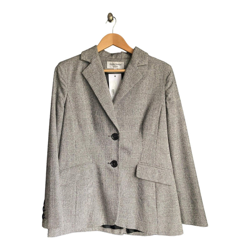 Helen Berman Wool check jacket size 14 black and white - Ava & Iva