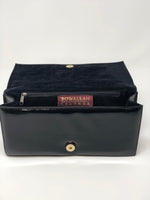 Rowallan Vintage Leather Handbag Black Patent Leather - Ava & Iva