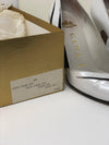 Gina Vintage Shoes White Pearl and Black Leather Heels UK4 - Ava & Iva