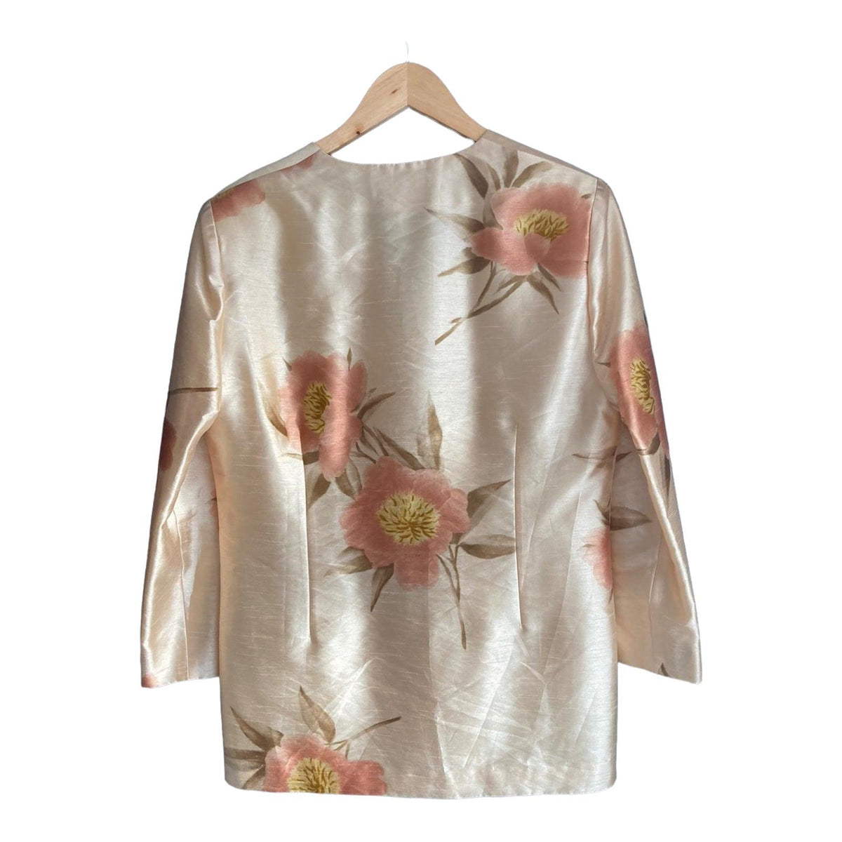 Bacall Gold Floral Top And Jacket Set UK Size 18 - Ava & Iva