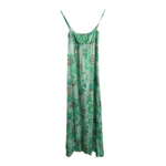 Avoca Anthology Vintage Silk Sleeveless Maxi Summer Dress Green Multi Embellished Floral Print BNWT UK Size 6-8 - Ava & Iva