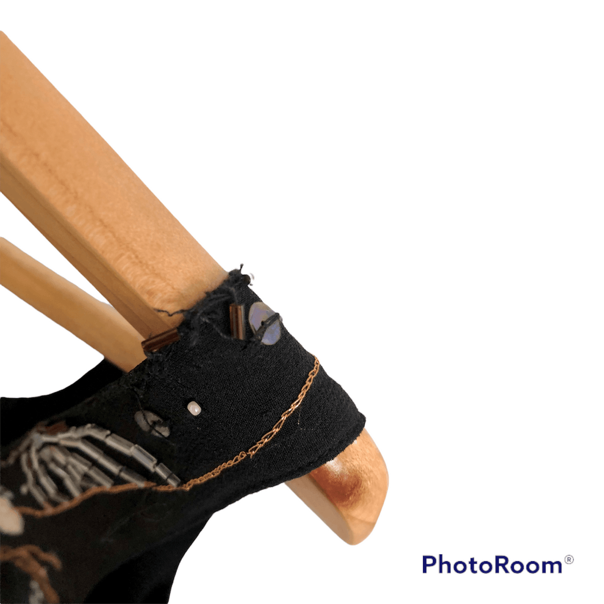 Press & Bastyan 100% Silk Sleeveless Embellished Midi Dress Black UK Size 12 - Ava & Iva