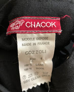 Chacok Vintage 100% Wool Long Sleeve Midi Dress Black Multi Size 1 UK 14-16 - Ava & Iva