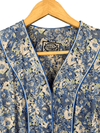 Marion Donaldson Vintage Cotton Short Sleeve Dress Blue Floral Print UK Size 10 - Ava & Iva