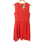 Reiss 100% Silk Sleeveless Orange Summer Dress UK Size14 - Ava & Iva