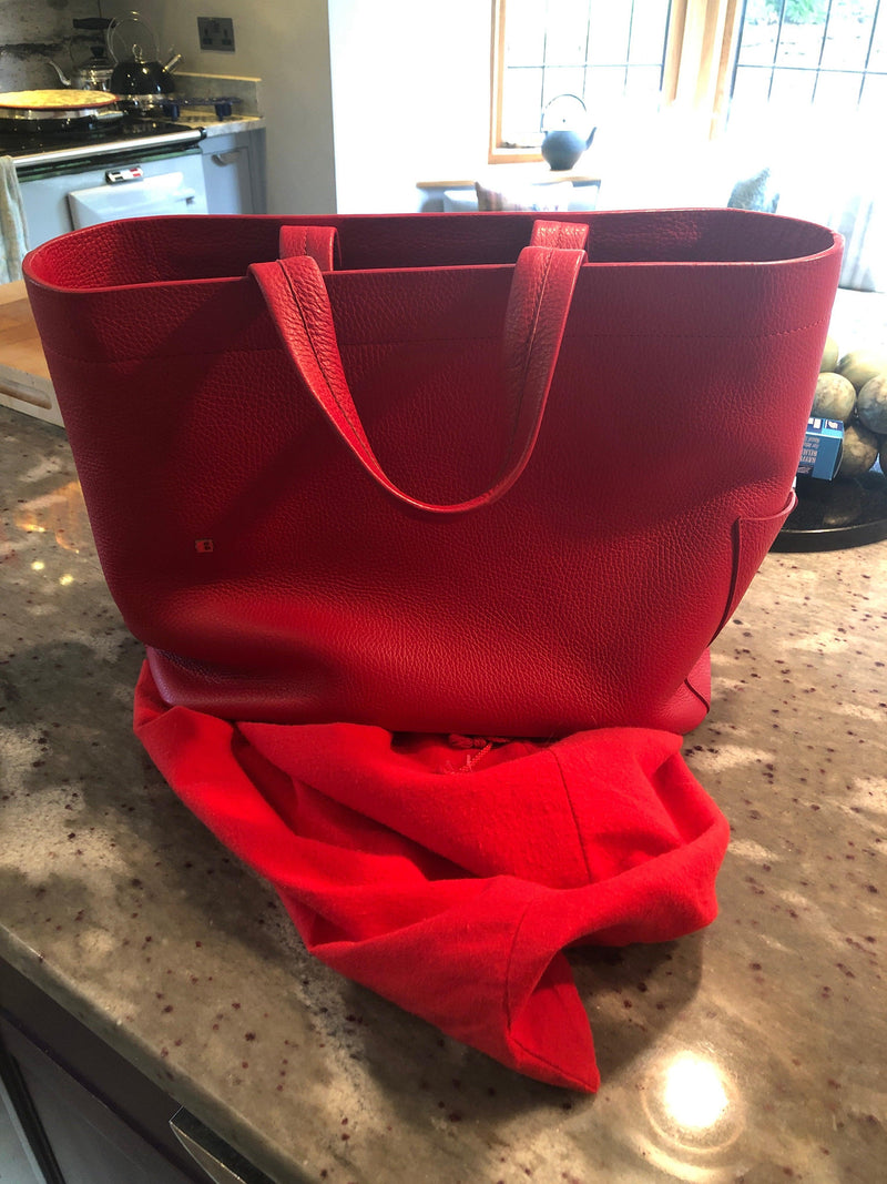 Large Red Bally Tote - Ava & Iva