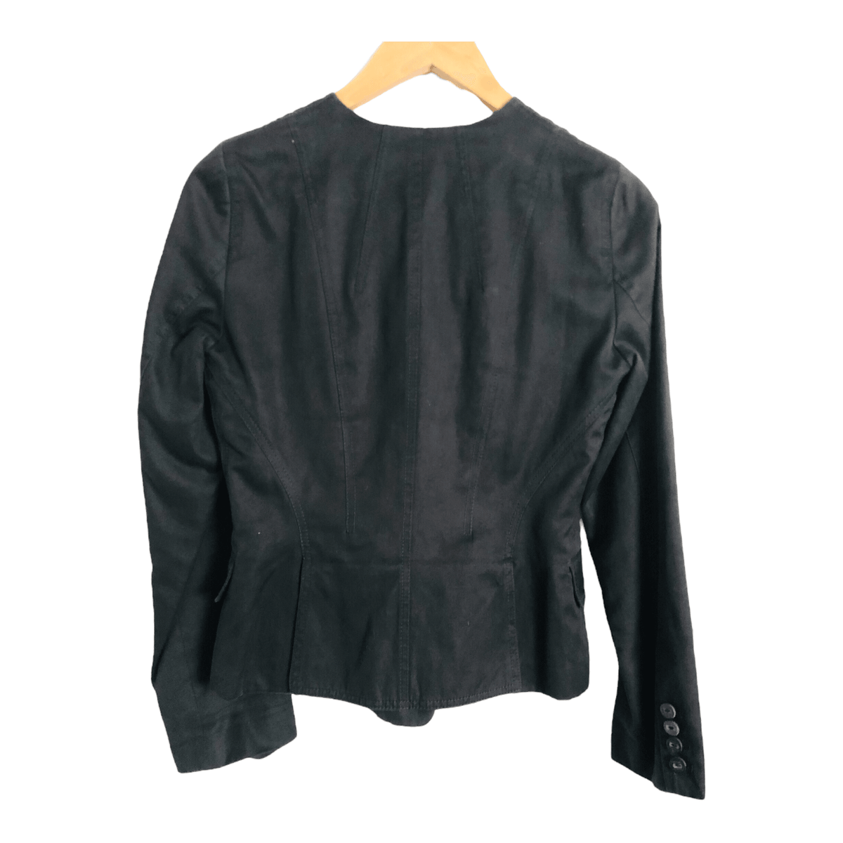 Burberry Vintage Cotton Linen Blend Day Evening Jacket Black UK Size 10-12 - Ava & Iva