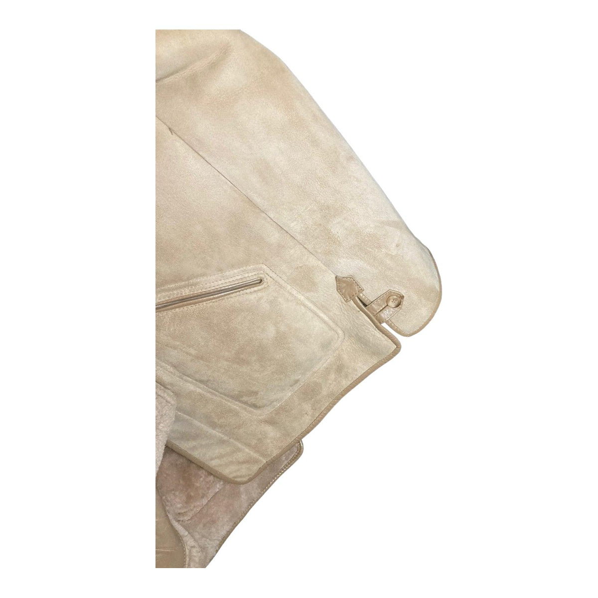 Tanns Of Taunton Real Lambskin Natural Long Sleeved Coat UK Size 14 - Ava & Iva