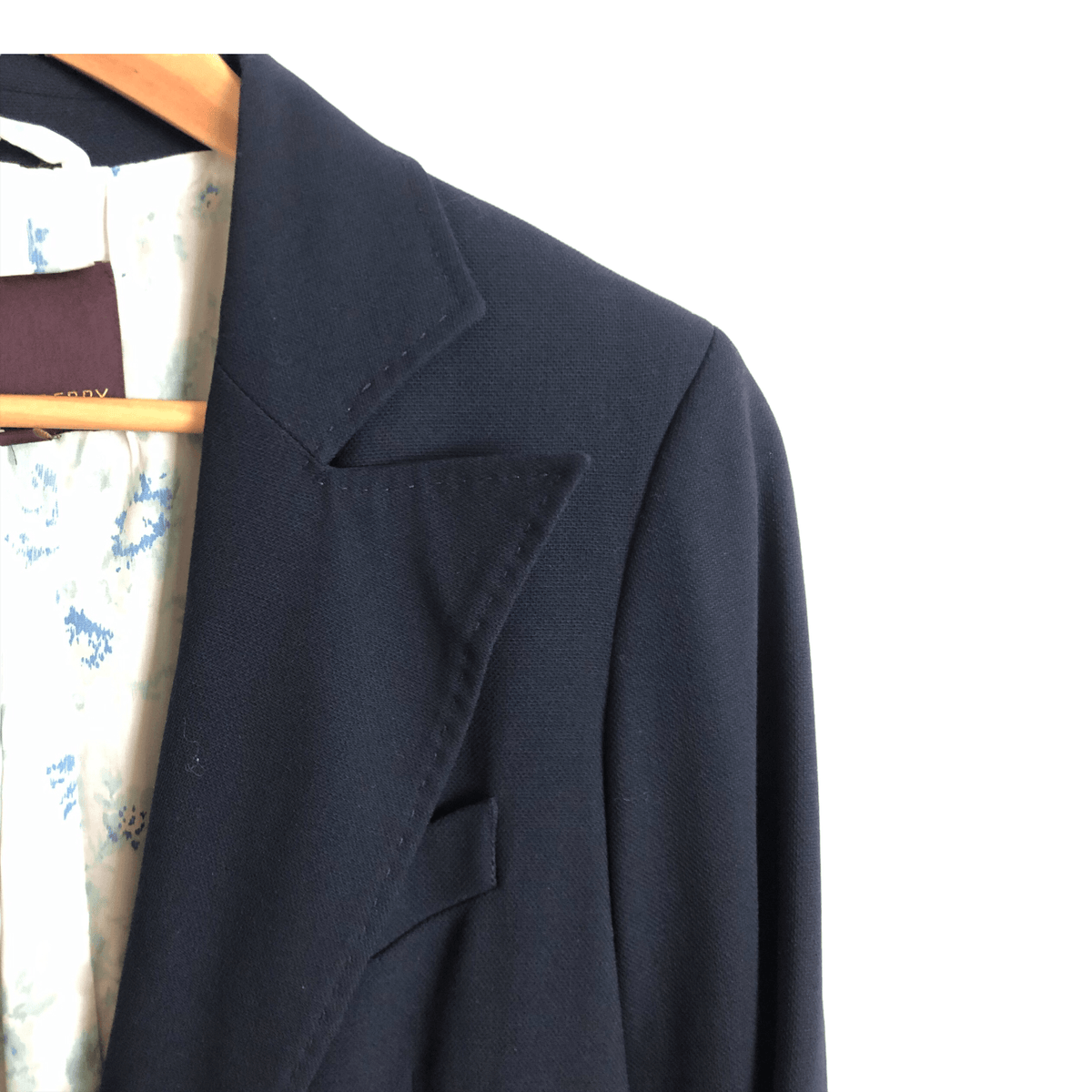 Mulberry Designer Vintage 100% Wool Day Evening Jacket Navy Blue UK Size 12 - Ava & Iva