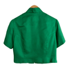 Marco Polo 100% Silk Short Sleeve Oriental Evening Jacket Emerald Green UK Size 14 - Ava & Iva