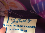 Alexander Clare Vintage Chiffon 3/4 Sleeve Maxi Dress Purple Multi Butterfly Print UK Size 8-10 - Ava & Iva