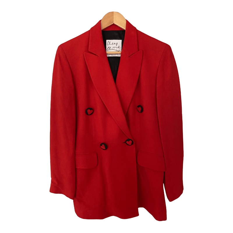 Moschino Cheap and Chic Double Breasted Jacket Red UK SIze 14 - Ava & Iva