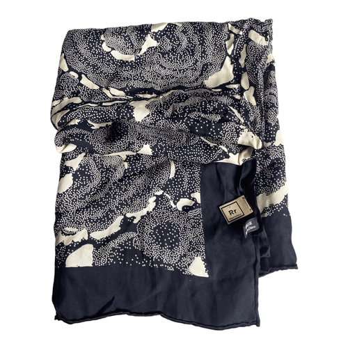Rose and Rose Black Cloud Pattern Scarf - Ava & Iva