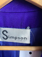 Simpson Wool Purple Skirt Suit UK Size 12 - Ava & Iva