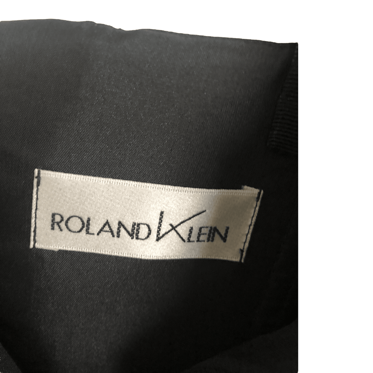 Roland Klein Sleeveless Empire Dress Black / Cream Floral Print UK Size 14 - Ava & Iva