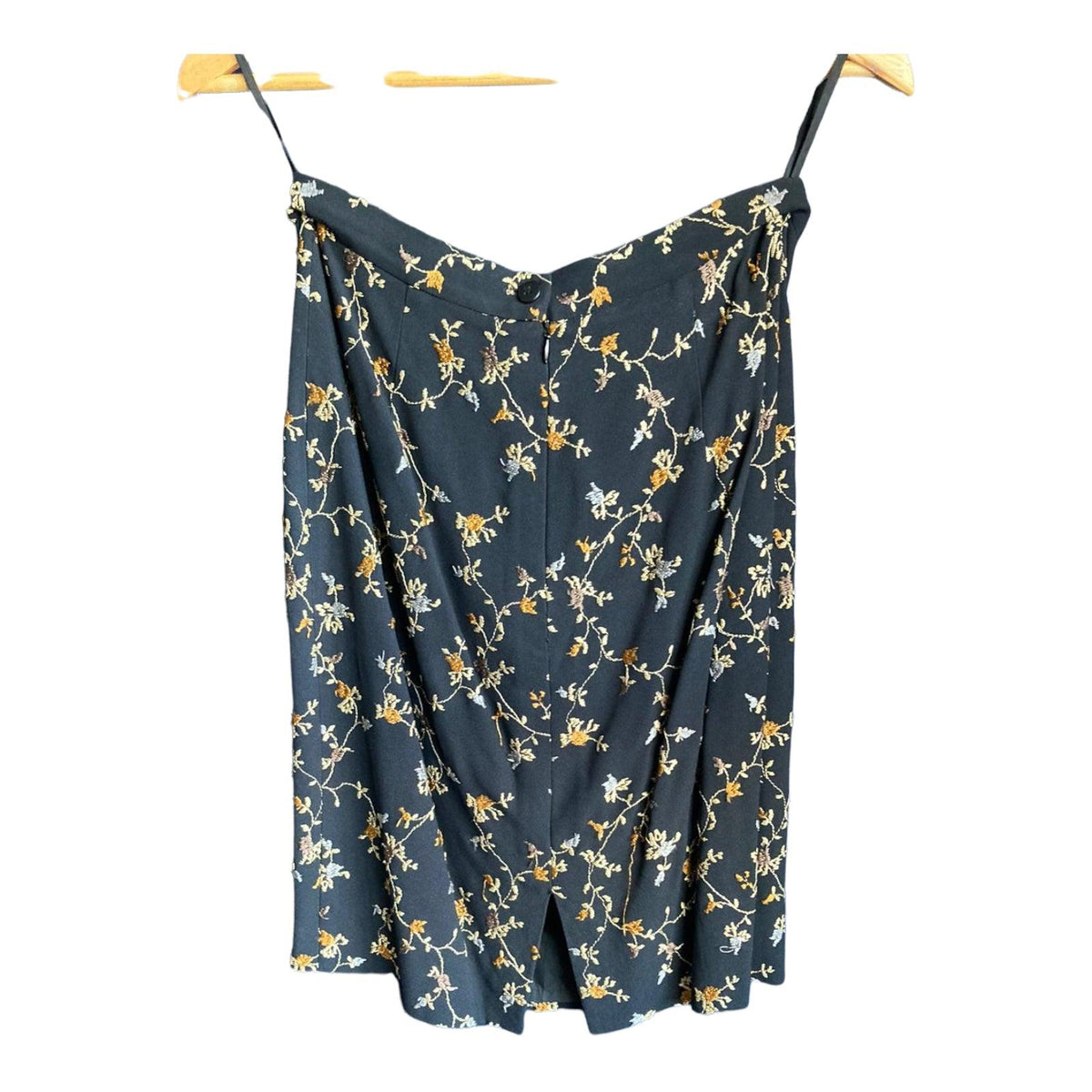 Paddy Campbell Black With Gold Embroidery Skirt Suit Jacket UK Size 10 Skirt UK Size 12 - Ava & Iva