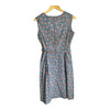 Vintage Cotton Blue And Pink Floral Sleeveless Dress UK Size 10 - Ava & Iva
