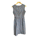 Vintage Cotton Blue And Pink Floral Sleeveless Dress UK Size 10 - Ava & Iva