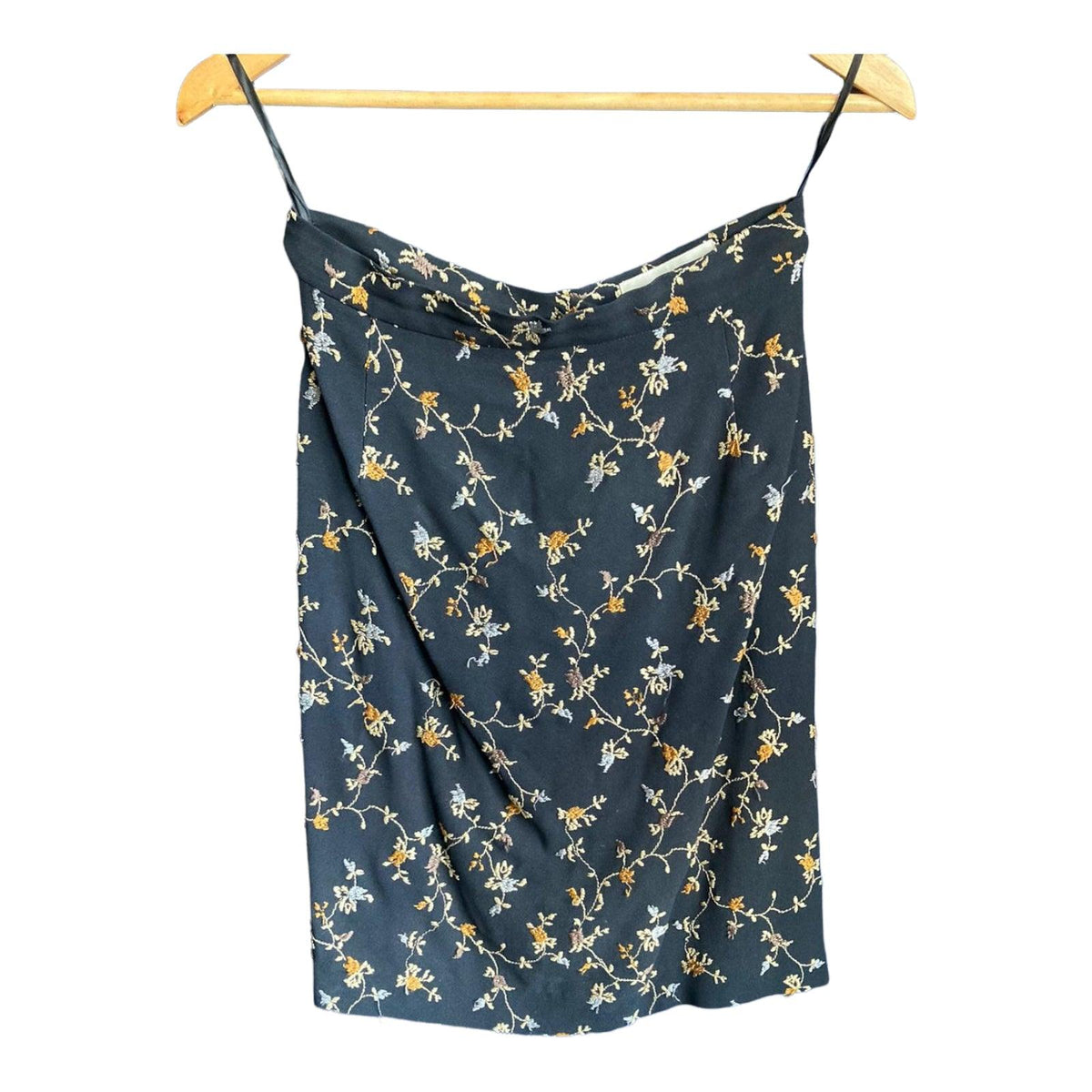 Paddy Campbell Black With Gold Embroidery Skirt Suit Jacket UK Size 10 Skirt UK Size 12 - Ava & Iva