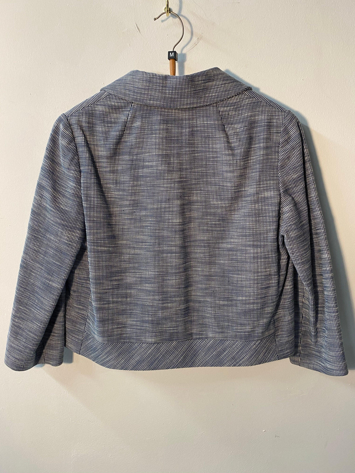 Jigsaw Jacket  Blue & White Cotton and Llnen Mix Size M - Ava & Iva