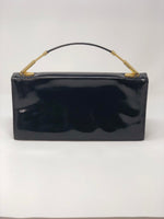 Rowallan Vintage Leather Handbag Black Patent Leather - Ava & Iva