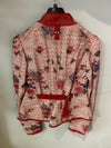 Hi Use Red Cotton jacket with floral pattern & pockets UK size 10 - Ava & Iva