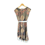 C&A Black And Rust patterned Sleeveless Dress UK Size 12 - Ava & Iva
