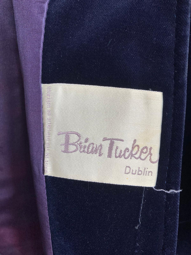 Brian Tucker Velvet Navy Blazer Style Jacket UK Size 12 - Ava & Iva