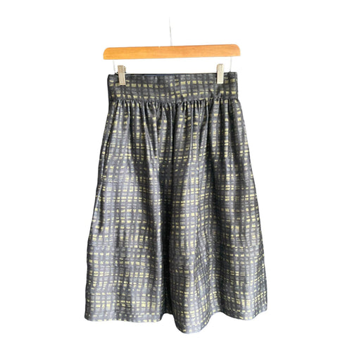 Whistles London Wool Silk Blend Black and Gold Skirt UK Size 12 - Ava & Iva