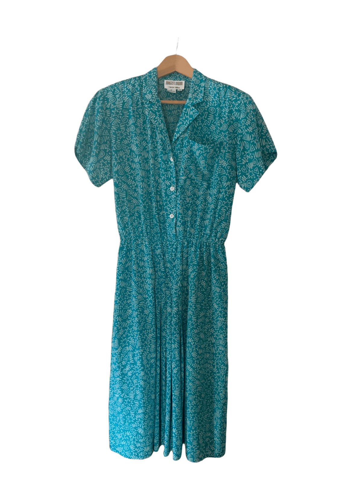 Maggy London Short Sleeve Dress Blue US 12 UK 12 - Ava & Iva