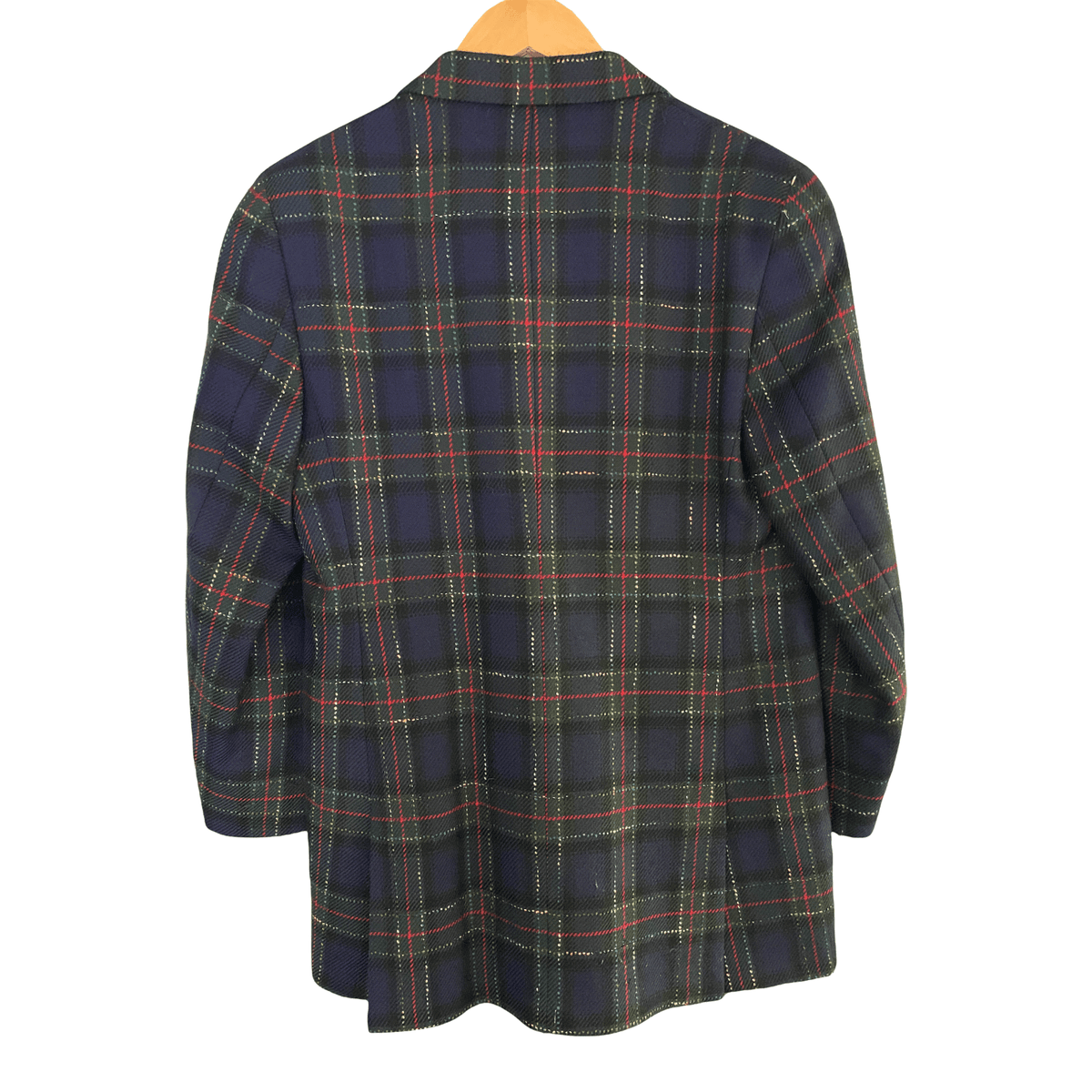 Austin Reed Blue and Green Tartan Double Breasted Jacket UK Size 12 - Ava & Iva