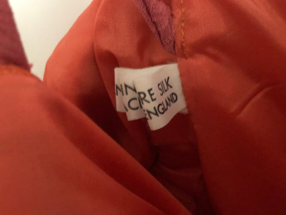 Vittorio Rosato London Vintage 100% Pure Silk Sleeveless Evening Gown Maxi Dress Coral Pink UK Size 12-14 - Ava & Iva
