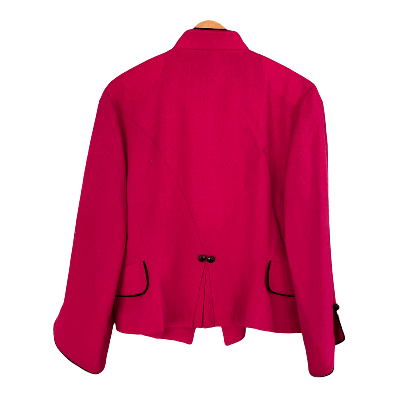Mansfield Vintage Jacket 100% Wool CeriseUK Size 16 - Ava & Iva