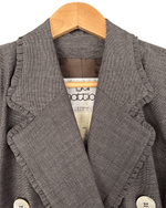 Gai Mattiolo Double Breasted Wool Jacket Grey Fr40 UK 12/14 - Ava & Iva