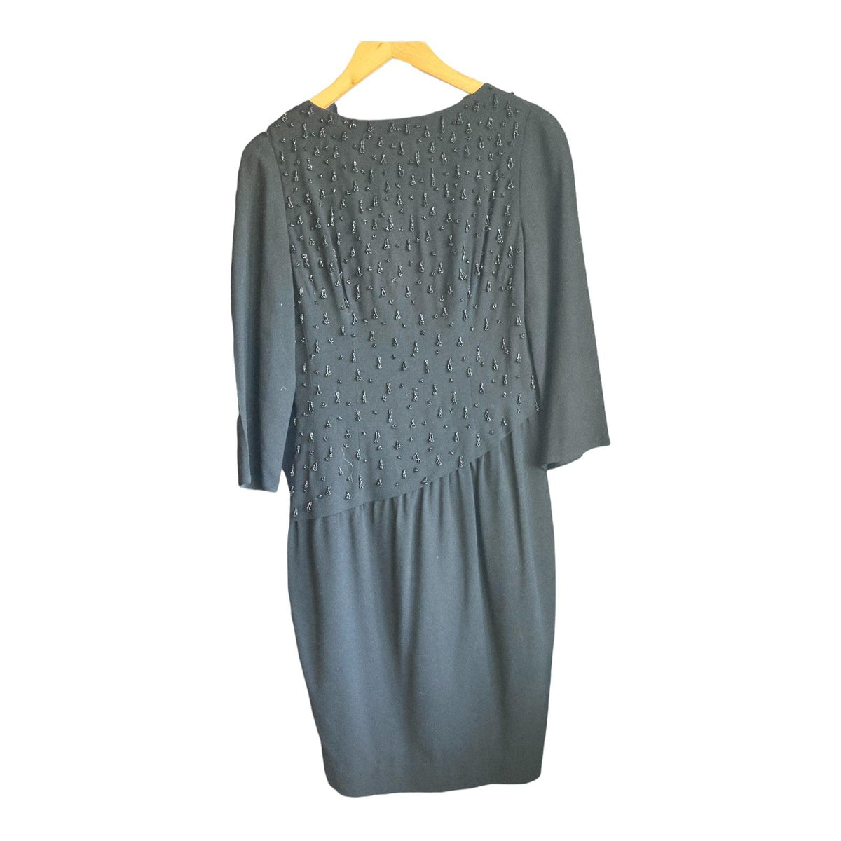 Vintage Black 3/4 Sleeve Dress UK Size 12 - Ava & Iva