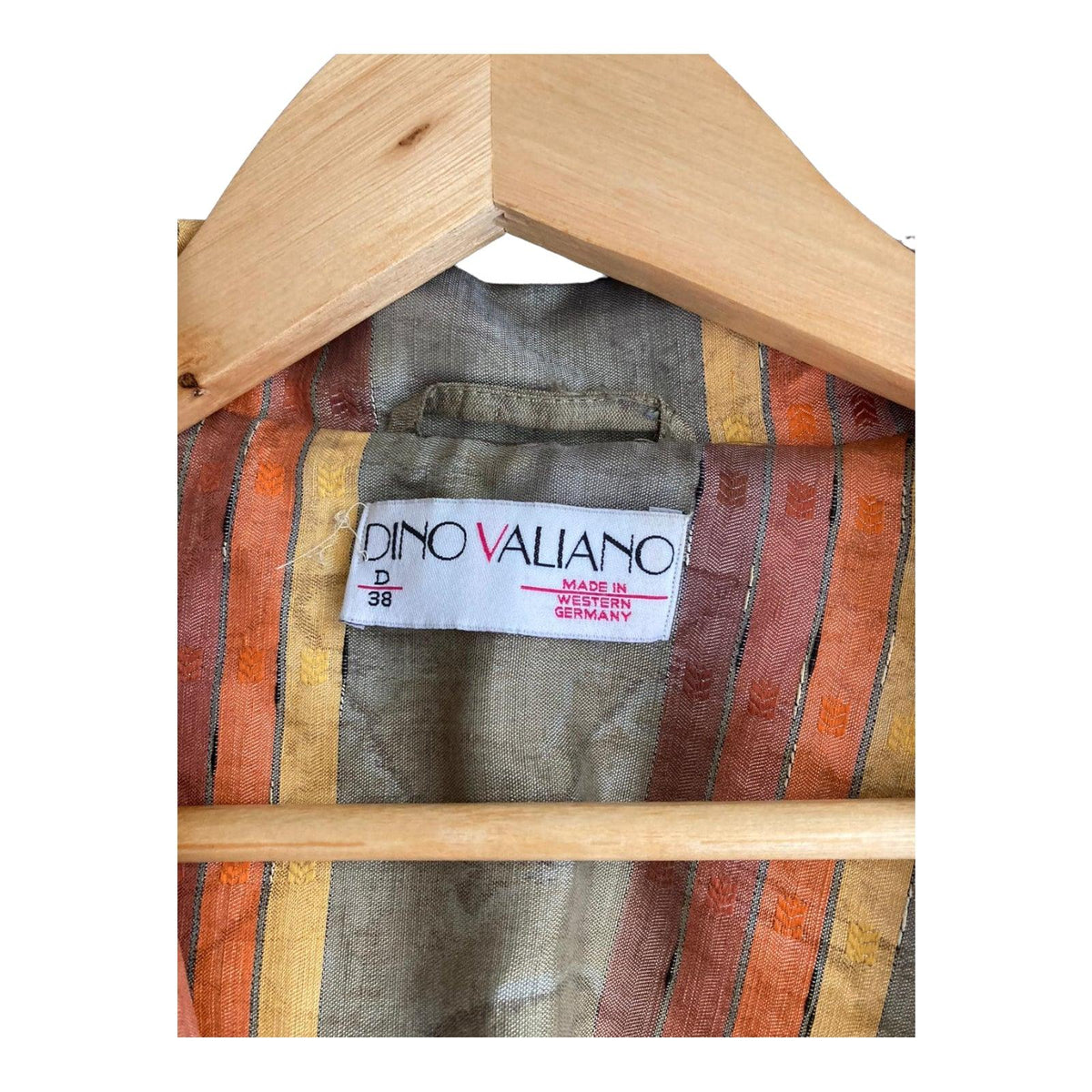 Dino Valiano Multi-Coloured Striped Skirt Suit UK Size 10 - Ava & Iva